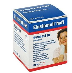 BENDA ELASTICA AUTOADESIVA ELASTOMULL HAFT COMPRESSIONE FORTE 6X400 CM - pharmaluna