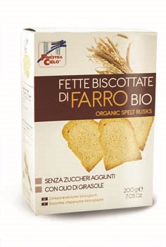 FSC FETTE BISCOTTATE DI FARRO BIO SENZA ZUCCHERI AGGIUNTI CON OLIO DI GIRASOLE SENZA OLIO DI PALMA 200 G - pharmaluna