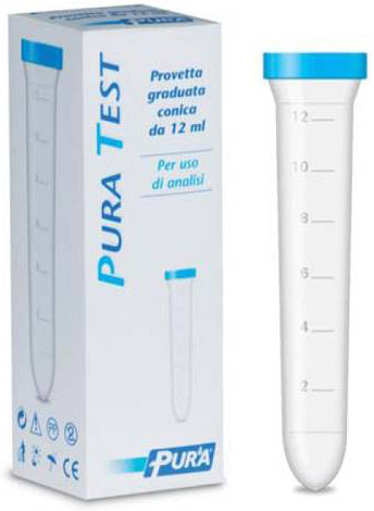 PROVETTA PER URINE PURA TEST GRADUATA CONICA 12 ML - pharmaluna