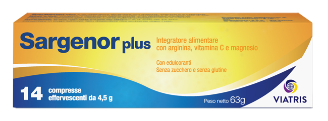 SARGENOR PLUS 14 COMPRESSE EFFERVESCENTI DA 4,5 G - pharmaluna