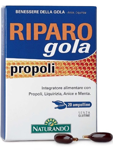 RIPARO GOLA PROPOLI 20 AMPOLLE BEVIBILI - pharmaluna