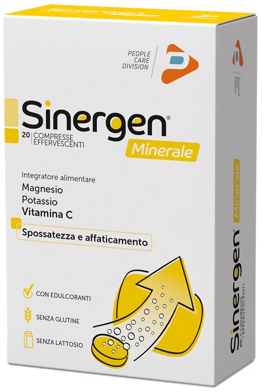SINERGEN MINERALE LIMONE 20 COMPRESSE EFFERVESCENTI - pharmaluna
