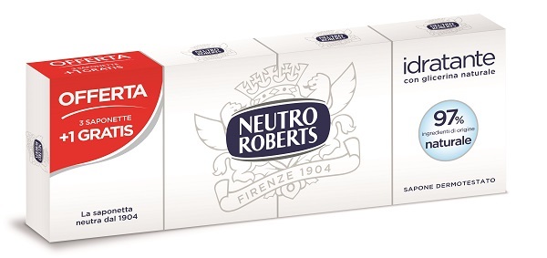 NEUTRO ROBERTS SAPONE SOLIDO 4 PEZZI 100 G - pharmaluna