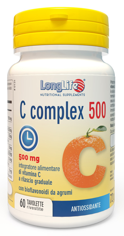 LONGLIFE C COMPLEX 500 TIME RELEASED 60 TAVOLETTE RIVESTITE - pharmaluna