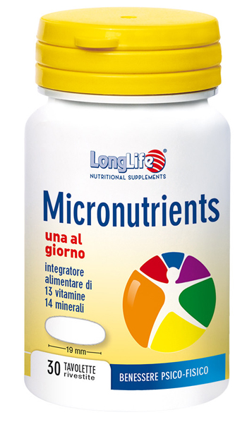 LONGLIFE MICRONUTRIENTS 30 TAVOLETTE RIVESTITE - pharmaluna