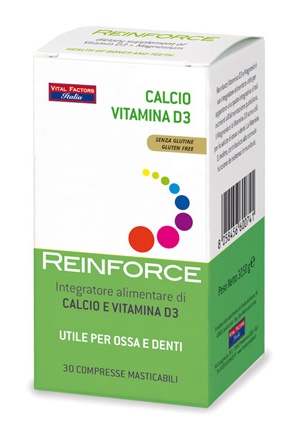 REINFORCE CALCIO + VITAMINA D3 30 COMPRESSE MASTICABILI - pharmaluna