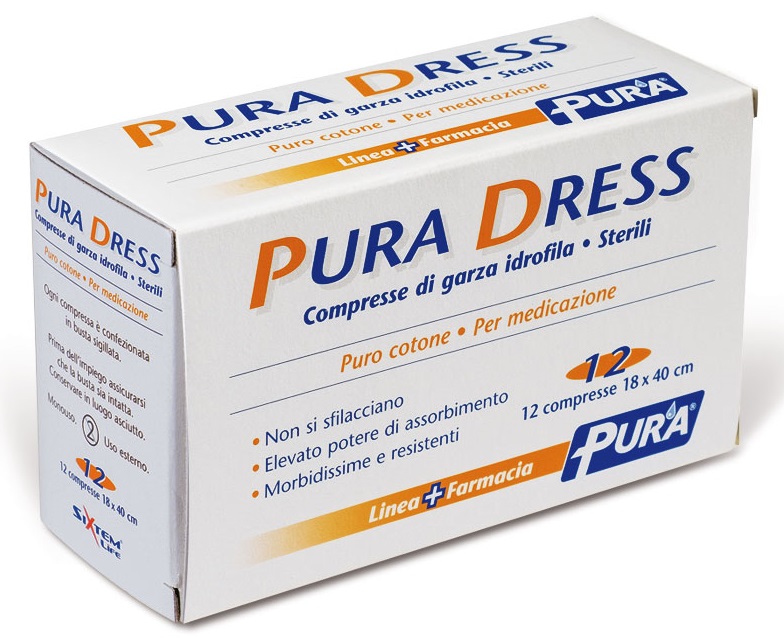 GARZA IN TESSUTO NON TESSUTO PURA SOFT 18X40CM 12 PEZZI - pharmaluna