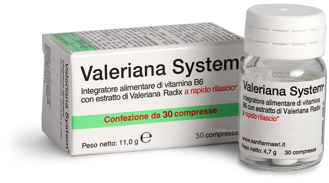 VALERIANA SYSTEM 30 COMPRESSE - pharmaluna