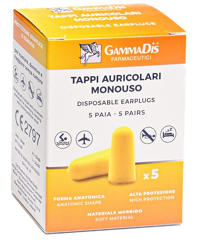 TAPPO AURICOLARE EAR GOMMAPIUMA 10 PEZZI GAMMADIS - pharmaluna
