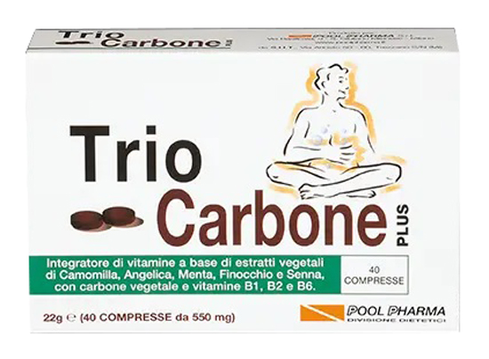 TRIOCARBONE PLUS 40 COMPRESSE - pharmaluna