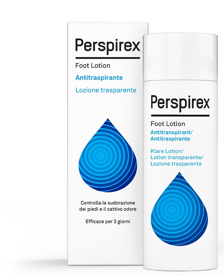 PERSPIREX FOOT LOTION ANTITRASPIRANTE LOZIONE TRASPARENTE SUDORAZIONE E CATTIVO ODORE PIEDI 100 ML - pharmaluna