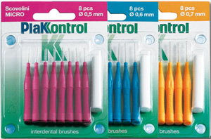 PLAKKONTROL SCOVOLINO CON MANICO MIDI 0,7 8 PEZZI - pharmaluna