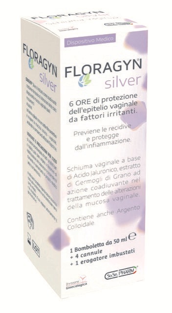 FLORAGYN SILVER SCHIUMA VAGINALE CON ARGENTO COLLOIDALE 50 ML - pharmaluna