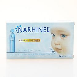 SOLUZIONE FISIOLOGICA PER ASPIRATORE NASALE NARHINEL 20 FIALE DA 5ML - pharmaluna