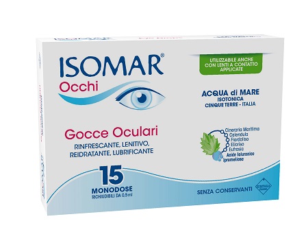 ISOMAR OCCHI GOCCE OCULARI ALL'ACIDO IALURONICO 0,20% 15 FLACONCINI - pharmaluna