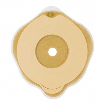 PLACCA PIANA FLEXIMA KEY 50 MM CON PROTETTORE CUTANEO IDROCOLLOIDALE E FLANGIA 5 PEZZI - pharmaluna