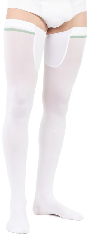 ALBERT ANDRE' ARTICOLO 700 KK6 CALZA AUTOREGGENTE A-G ANTITROMBOSI CON TASSELLO PUNTA APERTA LYCRA MM HG 18-24 COLORE BIANCO TAGLIA XL-STANDARD - pharmaluna