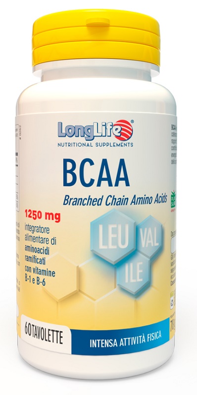 LONGLIFE BCAA 1250 MG 60 TAVOLETTE - pharmaluna