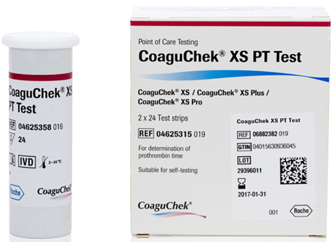 STRISCE REATTIVE PER APPARECCHIO AUTODIAGNOSTICO COAGUCHEK XS PT TEST 2X24 PEZZI - pharmaluna