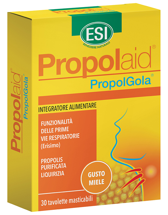 ESI PROPOLAID TAVOLETTE GOLA MIELE 30 TAVOLETTE - pharmaluna