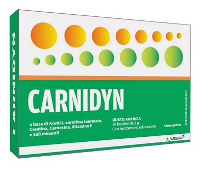 CARNIDYN 20 BUSTINE DA 5 G GUSTO ARANCIA - pharmaluna