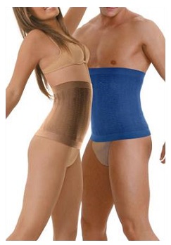 SILVER WAVE ABDOMINAL BAND NERO M - pharmaluna