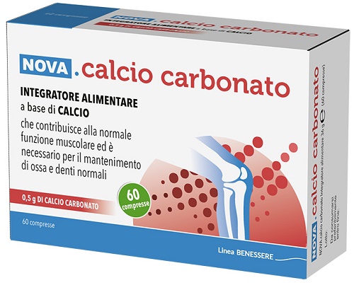 CALCIO CARBONATO 60 COMPRESSE DA 0,6 G - pharmaluna