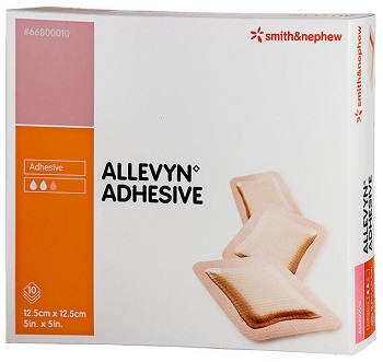MEDICAZIONE IDROCELLULARE STERILE ALTAMENTE ASSORBENTE ADESIVA IN SCHIUMA DI POLIURETANO 12,5X12,5CM 10 PEZZI - pharmaluna
