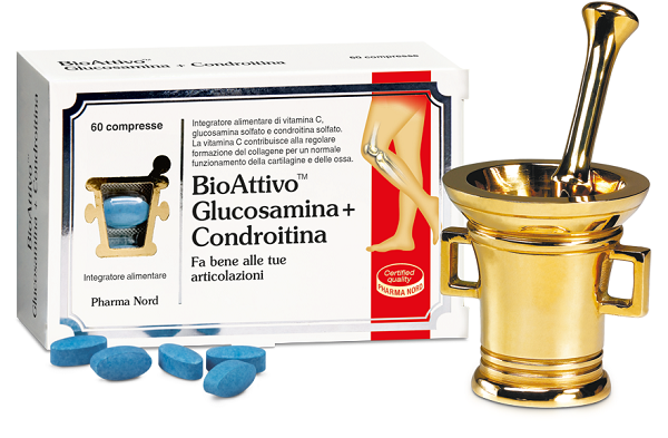 BIOATTIVO GLUCOSAMINA + CONDROITINA 60 COMPRESSE - pharmaluna
