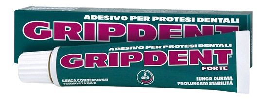GRIPDENT FORTE ADESIVO PER PROTESI DENTARIA 40 G - pharmaluna