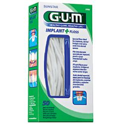 GUM IMPLANT + FLOSS FILO INTERDENTALE 50 PEZZI - pharmaluna