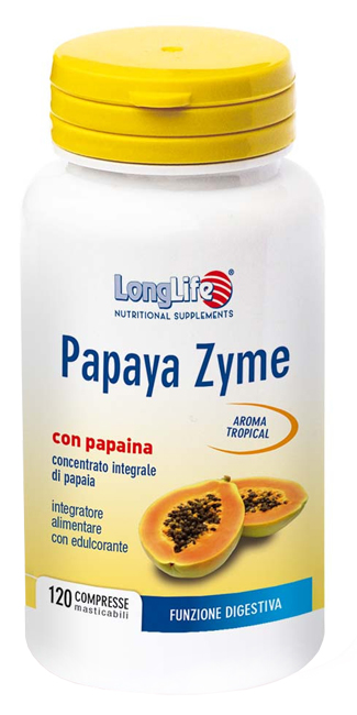 LONGLIFE PAPAYA ZYME 120 TAVOLETTE - pharmaluna
