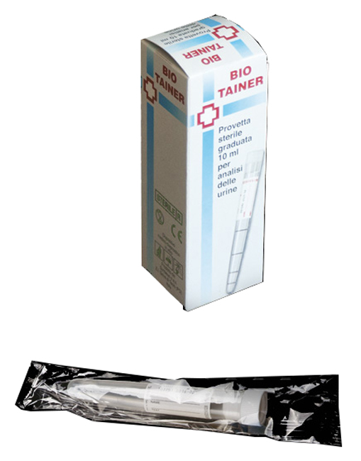 BIO TAINER PROVETTA STERILE PER URINA 10 ML - pharmaluna