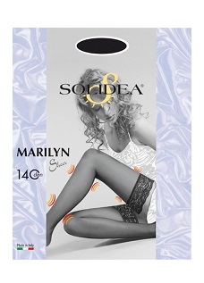 MARILYN 140 SHEER CALZA AUTOREGGENTE NERO 2 - pharmaluna