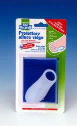 PROTETTORE ALLUCE VALGO REALIZZATO IN GEL DI SILICONE BIANCOSEMITRASPARENTE SAGOMATO PER AVVOLGERE LA PARTE DOLENTE E SENSIBILE DELL'ALLUCE IGIENEPIEDE 1 PEZZO - pharmaluna