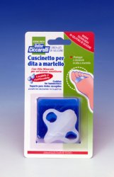 CUSCINETTO PER DITA A MARTELLO REALIZZATO IN GEL DI SILICONEBIANCO SEMITRASPARENTE SAGOMATA PER PROTEGGERE E DISTENDERE LE DITA CONTRATTE IGIENEPIEDE 2 PEZZI - pharmaluna