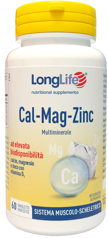 LONGLIFE CAL MAG ZINC 60 TAVOLETTE - pharmaluna