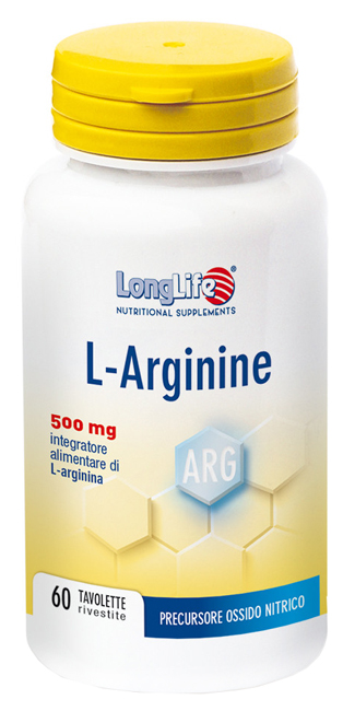 LONGLIFE L-ARGININE 60 TAVOLETTE RIVESTITE DA 900 MG - pharmaluna