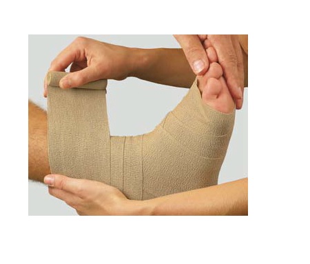 BENDA ELASTICA DAUERBINDE F ALTA ESTENSIBILITA' COMPRESSIONE LEGGERA 6X700CM CON GRAFFETTE - pharmaluna