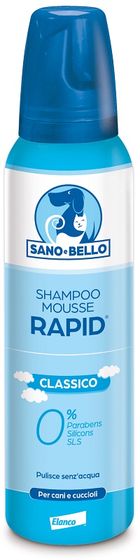 SANO E BELLO SHAMPOO MOUSSE RAPID CLASSICO FLACONE 300 ML PER LAVAGGIO SENZ'ACQUA - pharmaluna