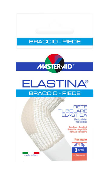 RETE TUBOLARE ELASTICA IPOALLERGENICA MASTER-AID ELASTINA BRACCIO/PIEDE 3 MT IN TENSIONE CALIBRO 4 CM - pharmaluna