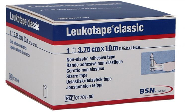 LEUKOTAPE BENDA ANELASTICA PER BENDAGGI FUNZIONALI 3,75X100 CM - pharmaluna