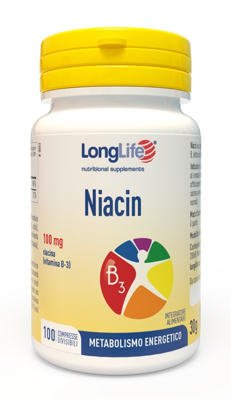 LONGLIFE NIACIN 100 MG 100 COMPRESSE - pharmaluna