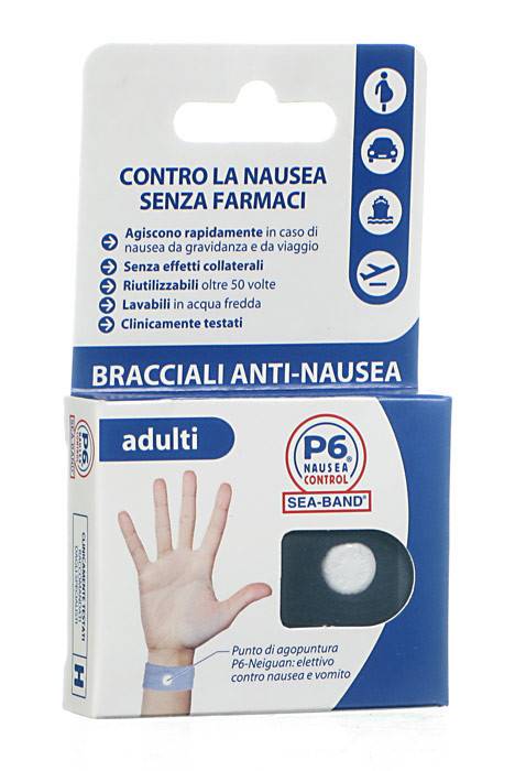 BRACCIALE ANTI NAUSEA PER ADULTI P6 NAUSEA CONTROL 2 PEZZI - pharmaluna