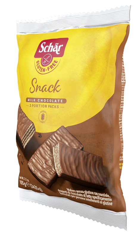 SCHAR SNACK CON CIOCCOLATO AL LATTE E NOCCIOLE 3 WAFER X 35 G - pharmaluna