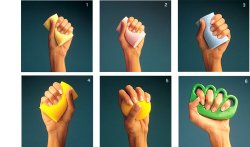 MANUS ABILIS ACCESSORIO PER LA RIABILITAZIONE DELLA MANO. RESISTENZA ALL'URTO DEL MATERIALE MEDIA, DUREZZA SCARSA, COLORE GIALLO SCURO FORMA RETTANGOLARE - pharmaluna