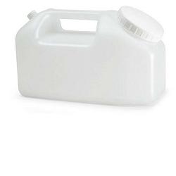 CONTENITORE A TANICA PER LA RACCOLTA DELLE URINE 24 ORE,IN POLIETILENE TRASPARENTE+TAPPO A VITE CON SCALA GRADUATA DA 500 A 2500ML - pharmaluna