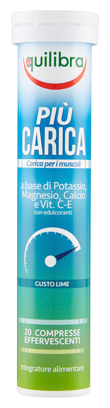 PIU' CARICA GUSTO LIME 20 COMPRESSE EFFERVESCENTI - pharmaluna