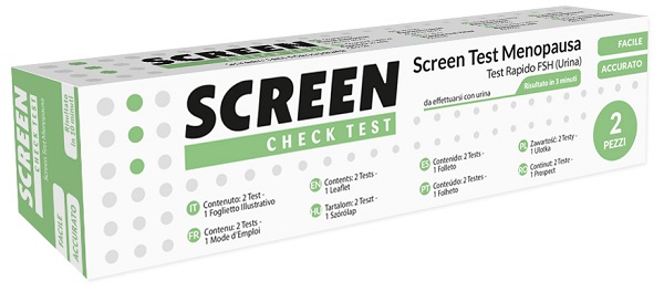 SCREEN TEST RAPIDO FSH/MENOPAUSA URINA 2 PEZZI - pharmaluna