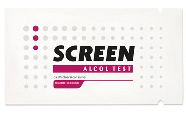 ALCOL TEST MONOUSO RILEVA ALCOL NELL'ORGANISMO TRAMITE SALIVA SCREEN ALCOL TEST - pharmaluna